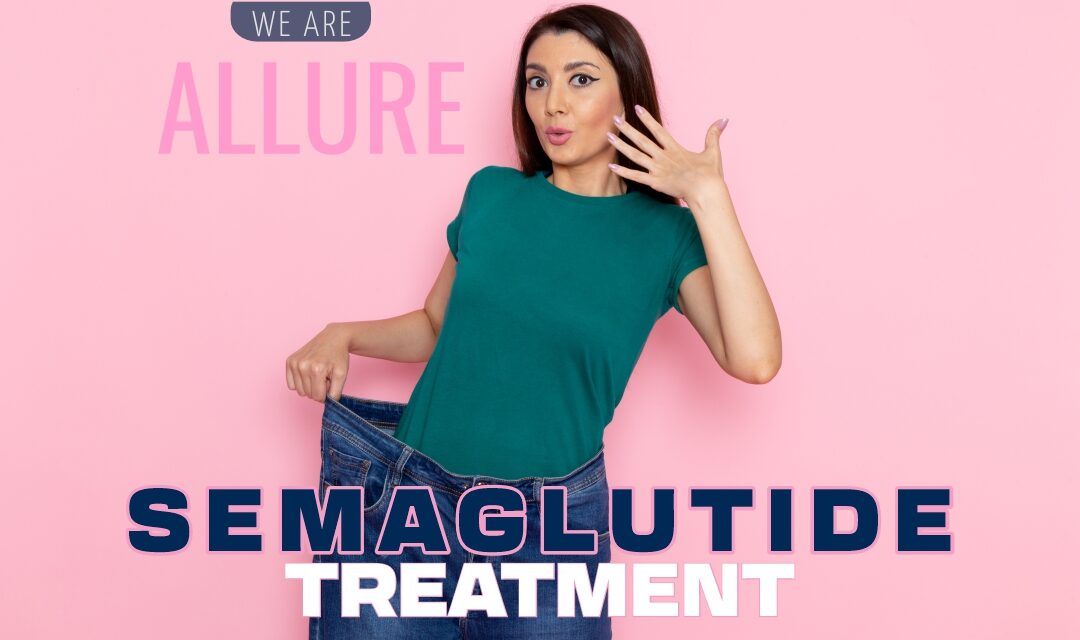 Semaglutide treatment offered by Allure Medical Weight Control and Wellness: A vial of medication with a medical background.