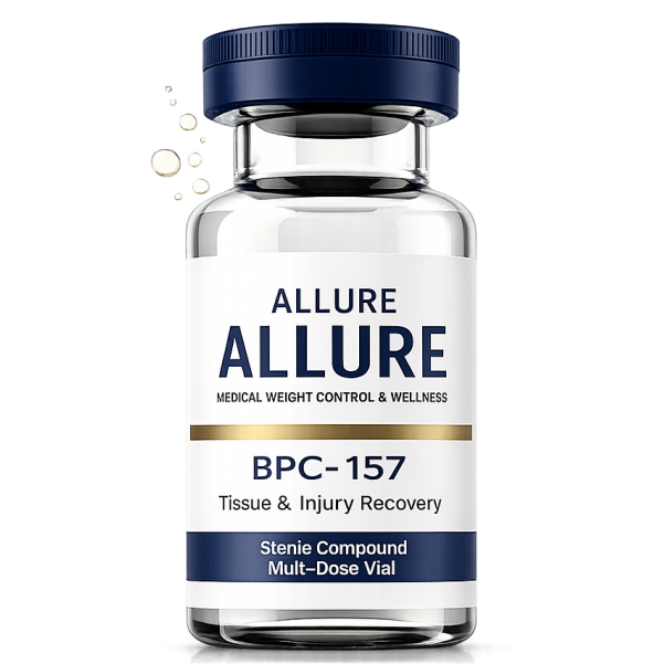 BPC-157 peptide vial for medically supervised wellness therapy.