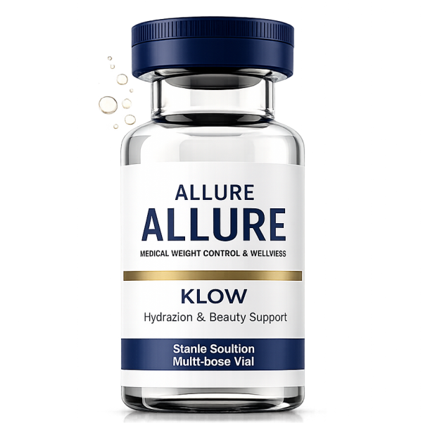 Klow peptide blend vial for medically supervised wellness therapy.