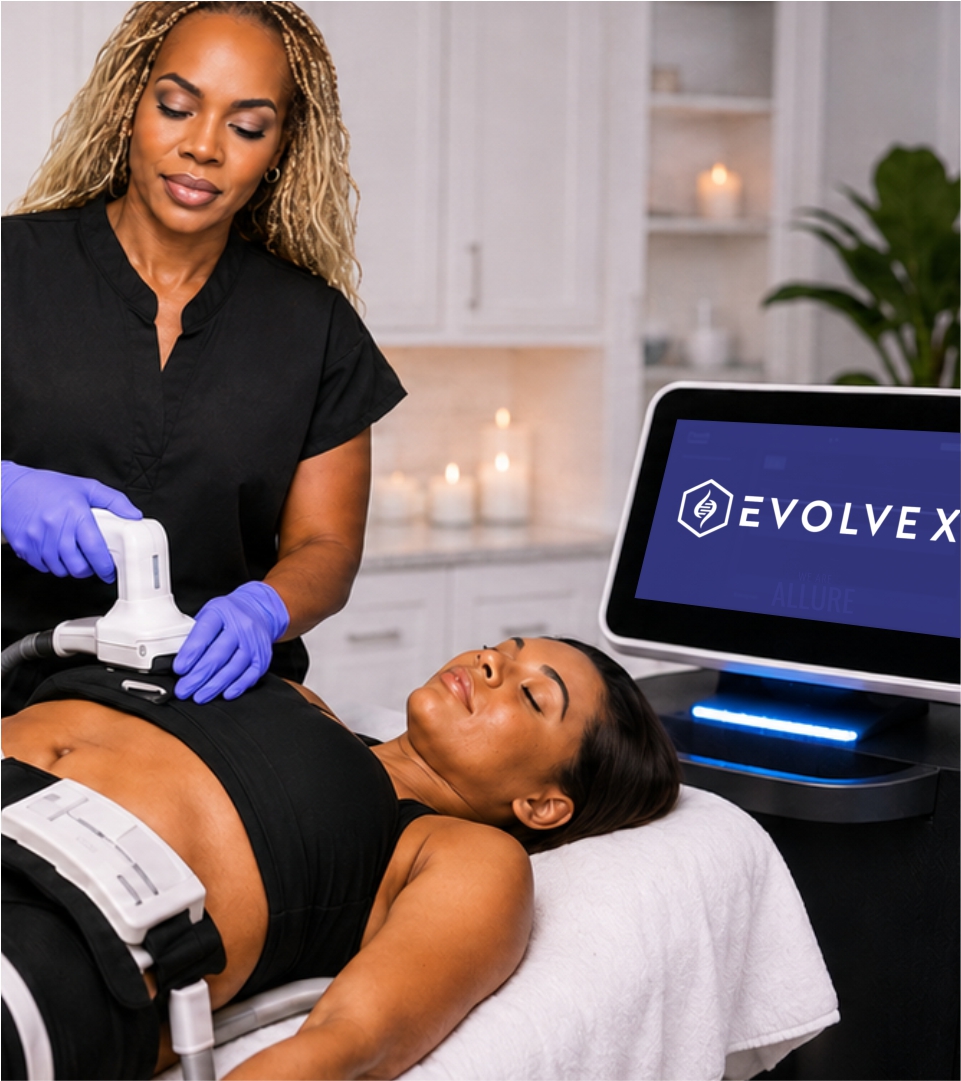 EvolveX treatment applicators for body contouring at Allure Medical in Riverside